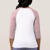 Fliegenfreier rosa Raglan-T - Shirt (Rückseite)