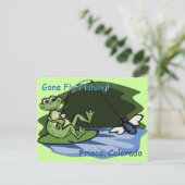 Fliegenfrosch-Postkarte Postkarte (Stehend Vorderseite)