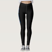 Fliegengeburtfreier typografischer Text Leggings (Vorderseite)