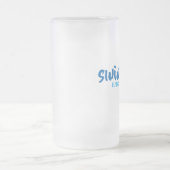 Fliegengeburtfreier typografischer Text Mattglas Bierglas (Mittel)