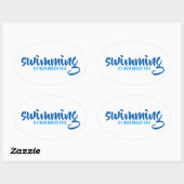 Fliegengeburtfreier typografischer Text Ovaler Aufkleber (Blatt)