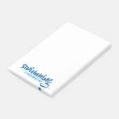 Fliegengeburtfreier typografischer Text Post-it Klebezettel (angewinkelt)