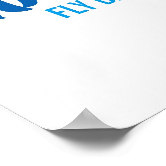 Fliegengeburtfreier typografischer Text Poster (Ecke)