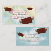 Fliegengel-Schokoladenriegel Konditorei Visitenkarte (Vorne/Hinten)