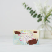 Fliegengel-Schokoladenriegel Konditorei Visitenkarte (Stehend Vorderseite)