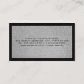 Fliegenhair | GLITZER | Schwarze Grenze Visitenkarte (Rückseite)