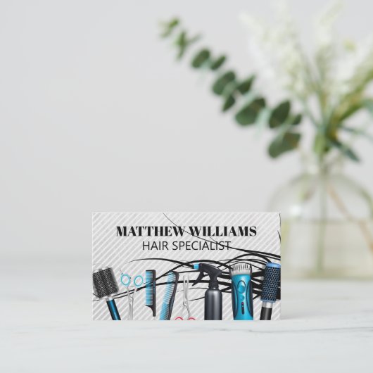 Fliegenhair | Salon Tools Terminkarte (Stehend Vorderseite)