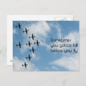 Fliegenkarte Postkarte (Vorne/Hinten)