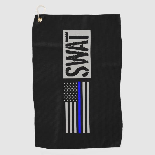 FLIEGENKLATSCHE - dünnes Blue Line kennzeichnen Golfhandtuch (Vorderseite)