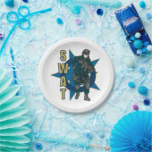 FLIEGENKLATSCHE Polizeibeamte Pappteller (Party)