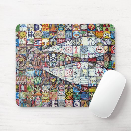 Fliegenmosaik-Mausunterlage Mousepad (Mit Mouse)