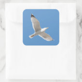 Fliegenmöve Quadratischer Aufkleber (Tasche)