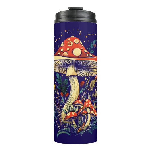 Fliegenpilz Botanical Cottagecore Thermosbecher (Vorderseite)