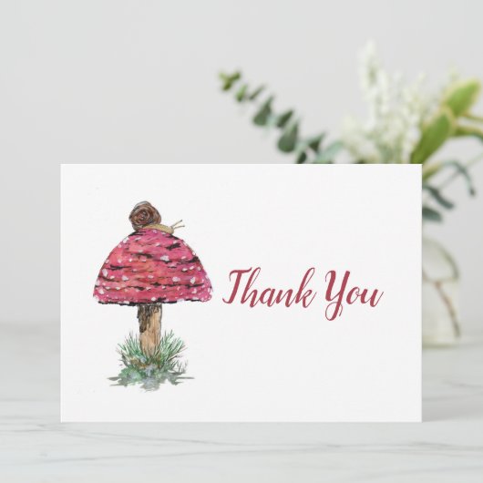 Fliegenpilz Dankeskarte (Stehend Vorderseite)