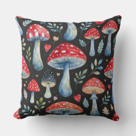 Fliegenpilz-Geschichte im Wasserfarbmuster-Wurfkis Kissen