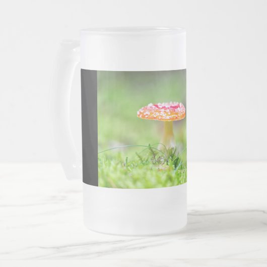 Fliegenpilz Mattglas Bierglas (Vorderseite Links)