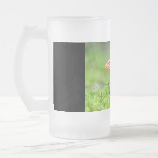 Fliegenpilz Mattglas Bierglas (Links)