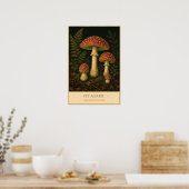 Fliegenpilz – Vintage Botanische Illustration Poster (Küche)