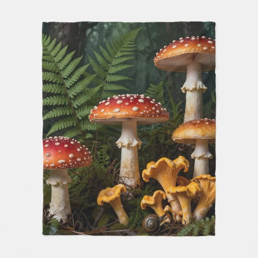 Fliegenpilze Wald Botanisch Fleecedecke (Vorderseite)