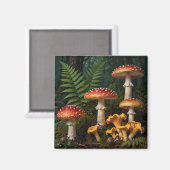 Fliegenpilze Wald Botanisch Magnet (Vorderseite/Rückseite)