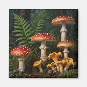 Fliegenpilze Wald Botanisch Magnet