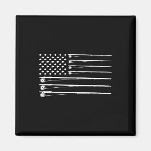 Fliegenruten-Angeln Amerikanische Flagge Magnet