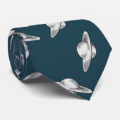 FLIEGENsaucer-RETRO KUNST-DEKO durch Jetpackcorps Krawatte (Gerollt)