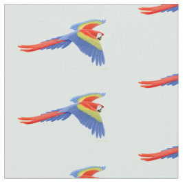 FliegenScharlachrot Macaw-Papageien-Gewebe- Stoff