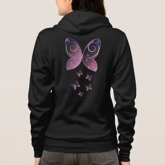 Fliegenschmetterlinge Hoodie (Rückseite)