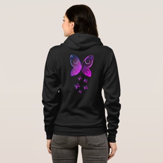 Fliegenschmetterlinge Hoodie (Schwarz voll)