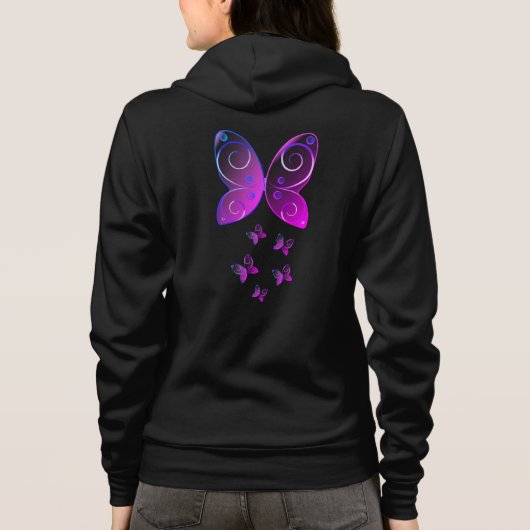 Fliegenschmetterlinge Hoodie (Rückseite)