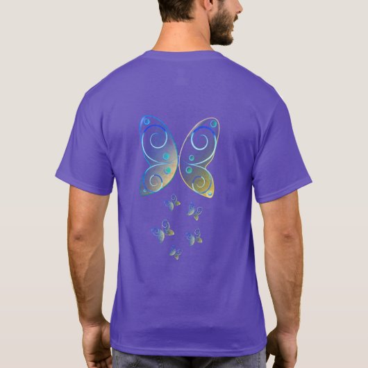 Fliegenschmetterlinge T-Shirt (Rückseite)