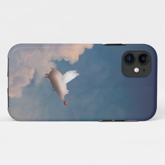 Fliegenschwein Case-Mate iPhone Hülle (Rückseite (Horizontal))