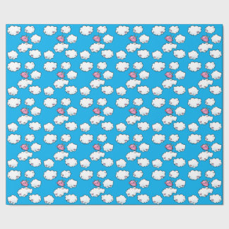 Fliegenschwein, das Musterpapier wiederholt Geschenkpapier