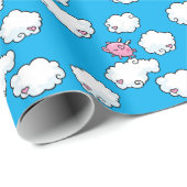 Fliegenschwein, das Musterpapier wiederholt Geschenkpapier (Rolleneckpunkt)