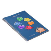 Fliegenschwein-Farbradnotizbuch Notizblock (Rechte Seite)