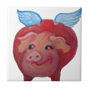 Fliegenschwein Fliese