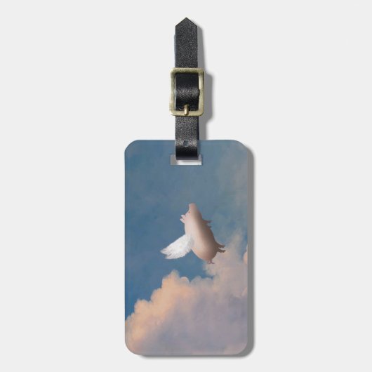 Fliegenschwein-Gepäckanhänger Gepäckanhänger (Vorderseite vertikal)