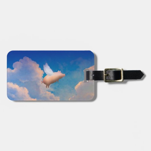 Fliegenschwein-Gepäckanhänger Gepäckanhänger (Vorderseite horizontal)