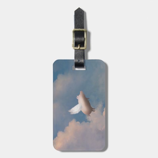 Fliegenschwein-Gepäckanhänger Gepäckanhänger (Vorderseite vertikal)