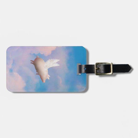 Fliegenschwein-Gepäckanhänger Gepäckanhänger (Vorderseite horizontal)