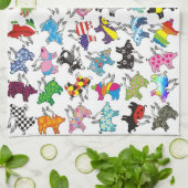 Fliegenschwein-Geschirrtuch Handtuch (Gefaltet)