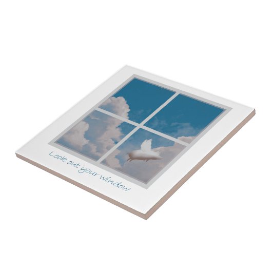 Fliegenschwein-Keramikfliese Fliese (Seite)