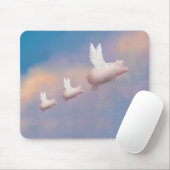 Fliegenschwein mit Fliegenferkeln Mousepad (Mit Mouse)
