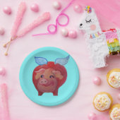 Fliegenschwein-Pappteller Pappteller (Party)