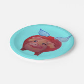 Fliegenschwein-Pappteller Pappteller (Schrägansicht)