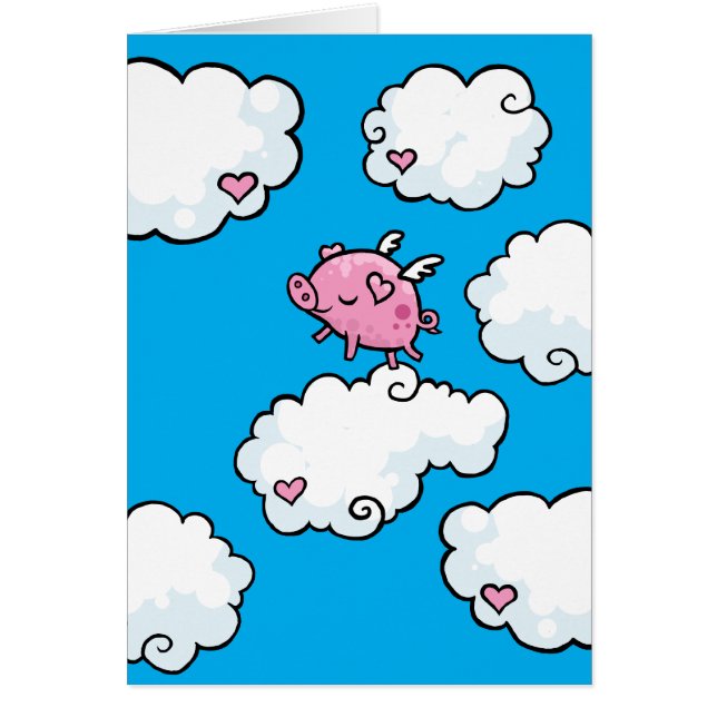 Fliegenschwein tanzt auf Wolken (Vorne)