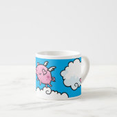 Fliegenschwein tanzt auf Wolken Espresso-Tasse Espressotasse (Vorderseite Rechts)