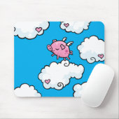 Fliegenschwein tanzt auf Wolken Mousepad (Mit Mouse)