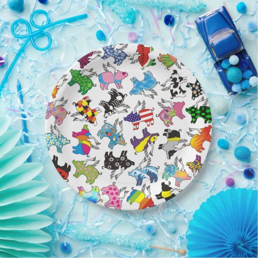 Fliegenschweine auf einem Pappteller (Party)